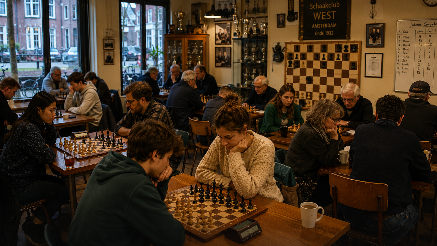 Chess club night in Amsterdam