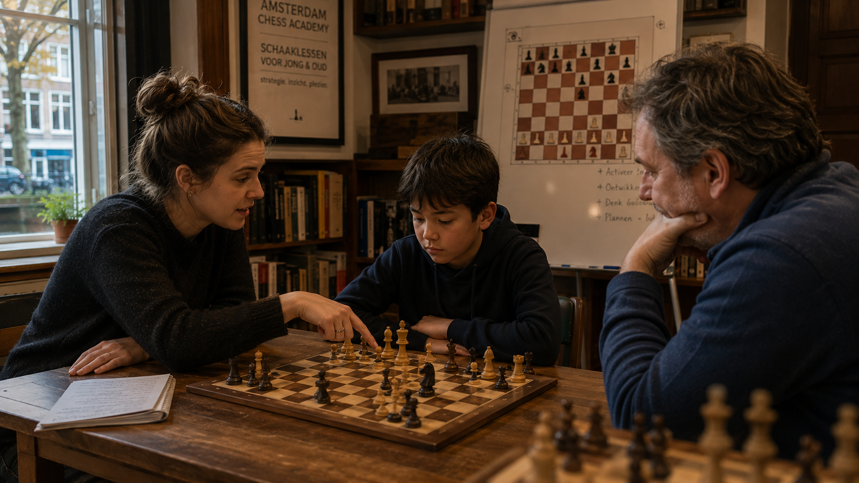 Chess lesson in Amsterdam